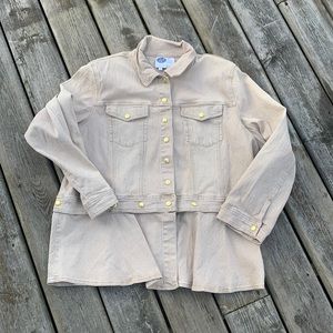 DG 2 by Diane Gilman Peplum Jean Jacket 2 in 1